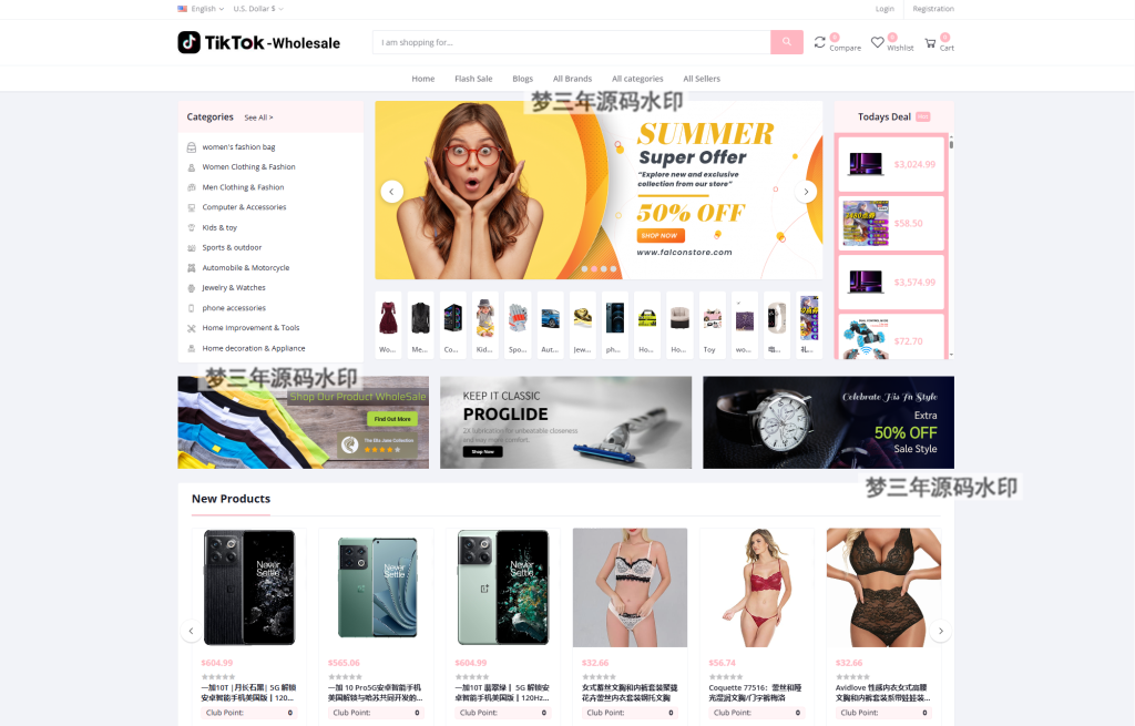 图片[3]-TikTok多语言商城系统源码+落地页 附搭建教程-梦三年Ym