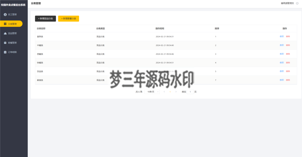 校园点餐订餐外卖跑腿Java源码-梦三年Ym