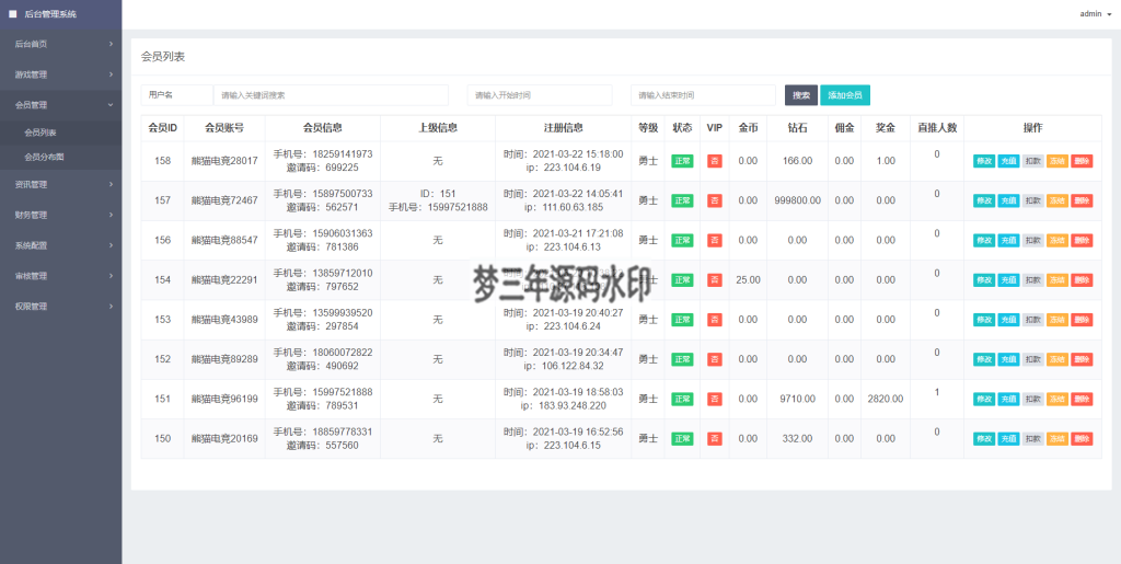图片[5]-熊猫电竞赏金电竞系统源码 APP+H5双端 附搭建教程 支持运营级搭建-梦三年Ym