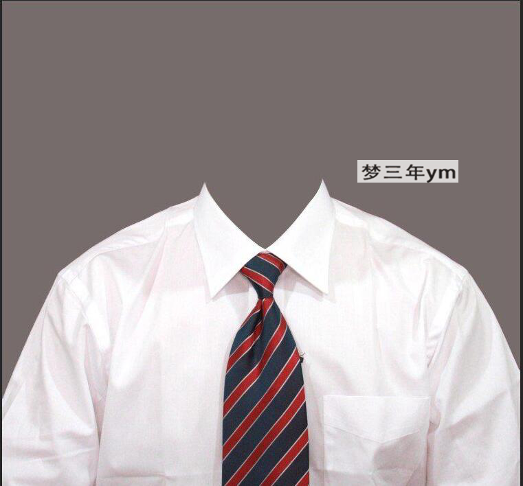 证件照PS模板不用抠图-梦三年Ym