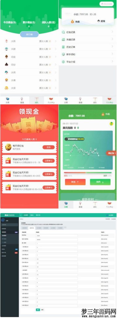 西瓜小清新币圈免公众号版+对接支付+推广K线正常完美源码_梦三年Ym