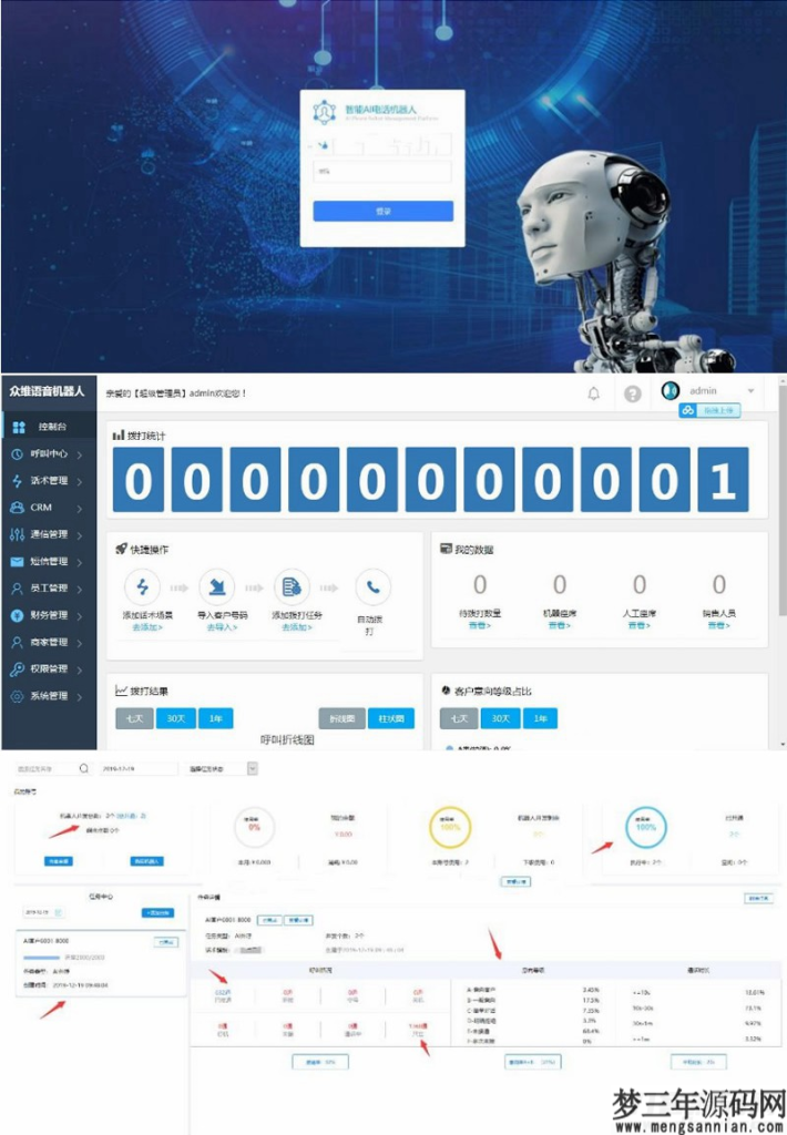 【电销语音机器人】完整版源码含安装教程 价值4800最新接单运营版_梦三年Ym