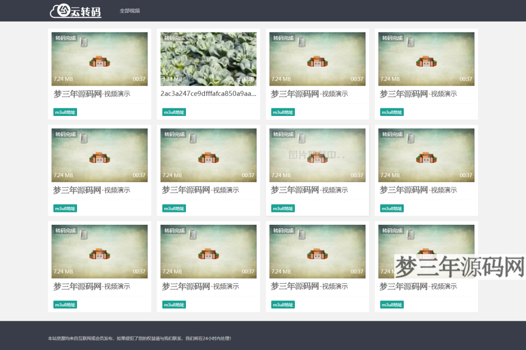 2022 php云切片程序转码 m3u8生成程序开源源码 附教程_梦三年Ym