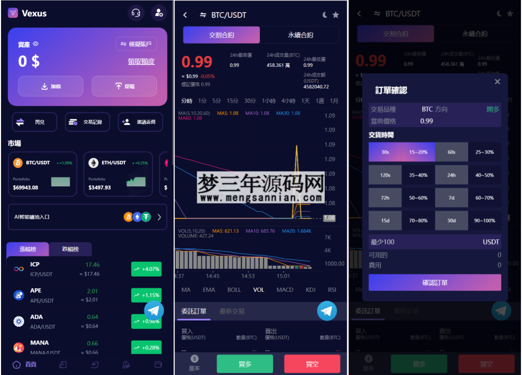 图片[10]_Vexus多语言虚拟货币交易所java交易所源码模拟账户+现货交易+永续合约+交割合约+基金理财+锁仓挖矿+质押贷款+闪兑_梦三年Ym