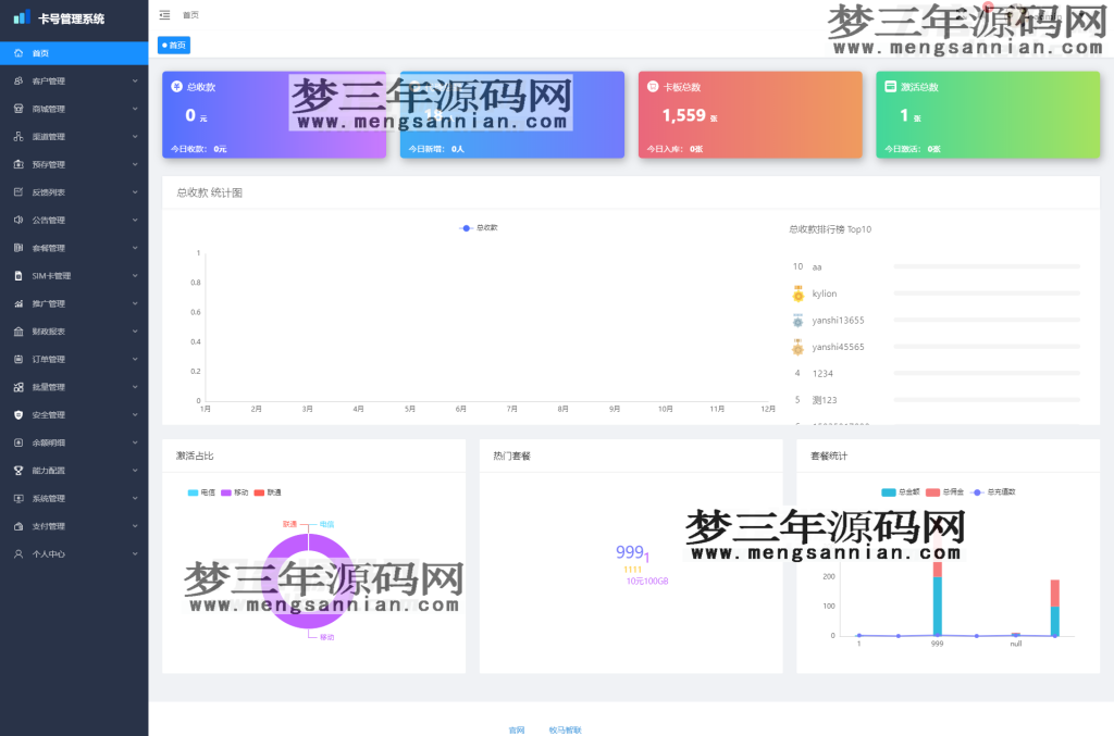 图片[2]_新物联网卡管理平台源码_梦三年Ym