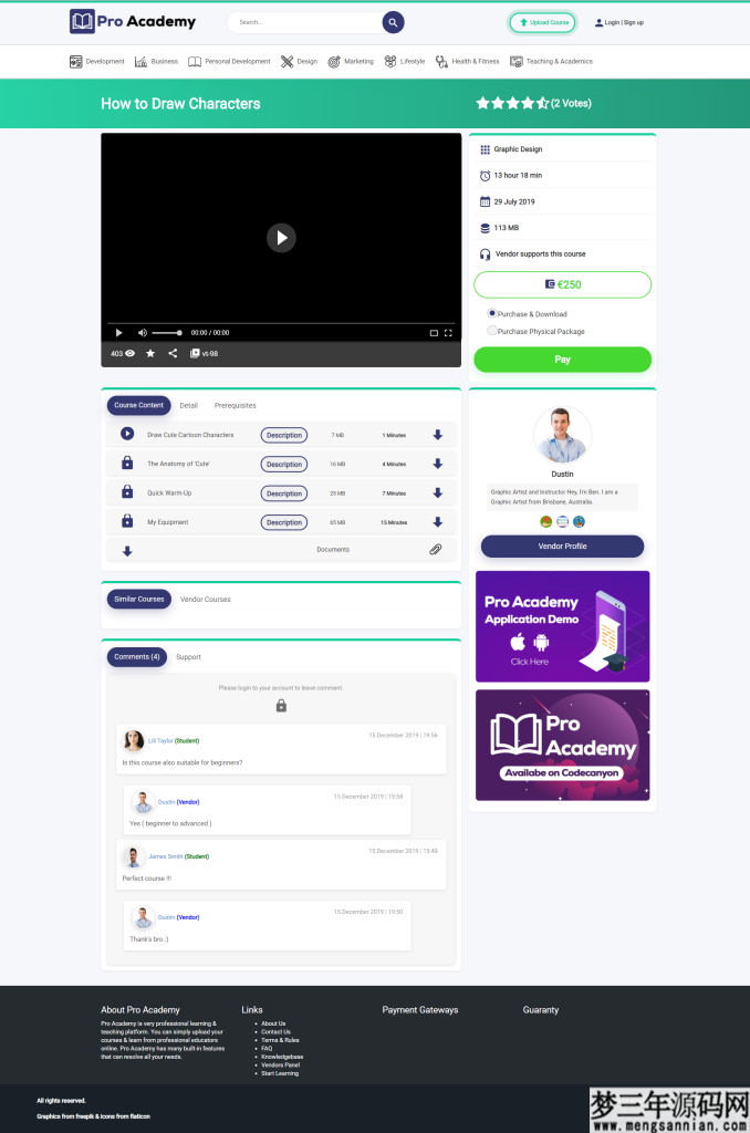 图片[3]_功能强大的国外商业PHP在线教育系统LMS源码直播课程系统_梦三年Ym