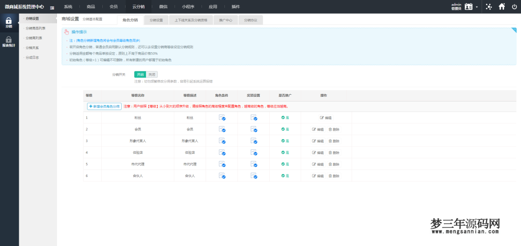图片[2]_微商分销代理商城源码下载代理等级和升级条件_梦三年Ym