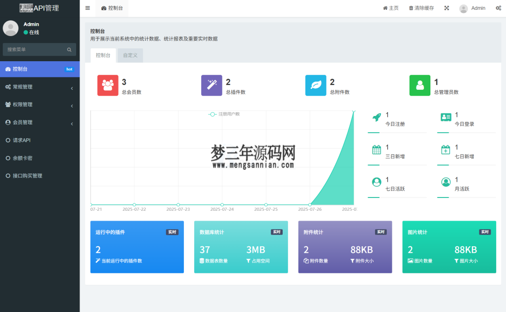 图片[2]_追梦API管理系统源码_梦三年Ym