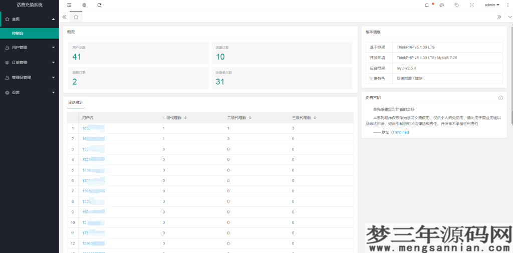 2022最新话费充值系统源码+安装教程_梦三年Ym