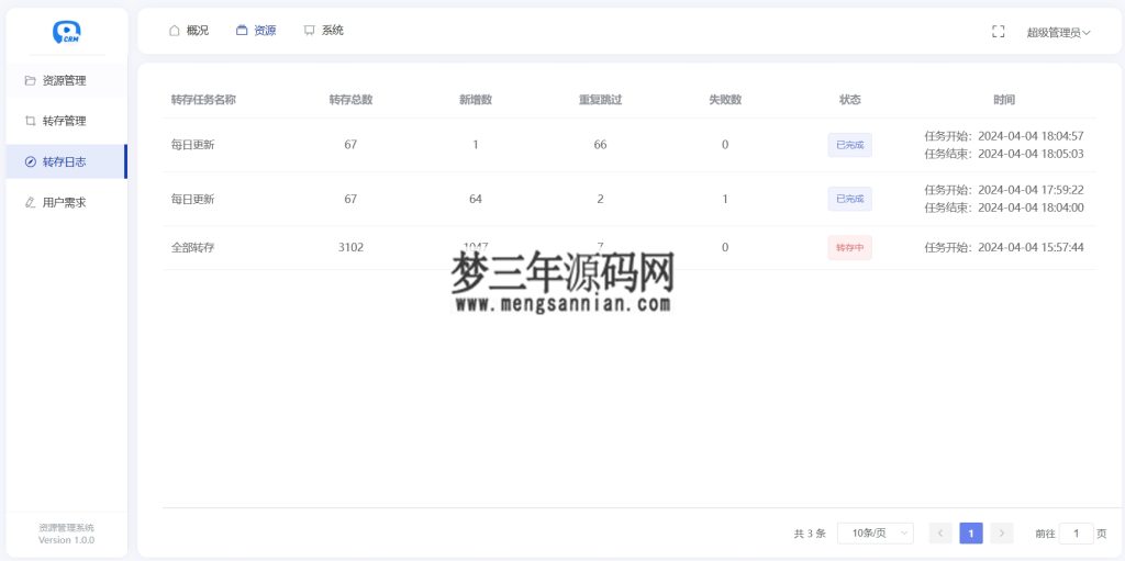 图片[3]_多盘资源搜索转存系统源码v3.6 全开源版_梦三年Ym