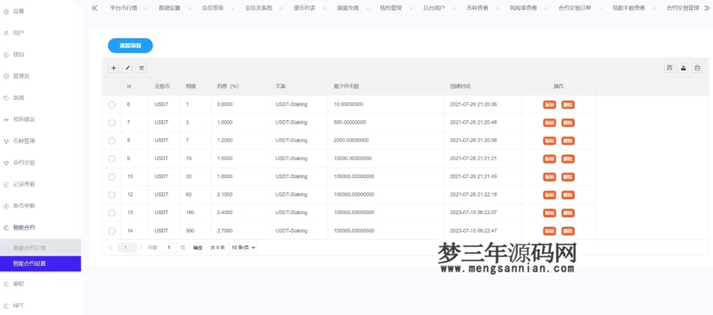 图片[5]_Phemex多语言交易所源码期权交易+合约交易+新币申购+锁仓挖矿+平台币发行+K线行情控制前端uniapp编译后+后端PHP_梦三年Ym