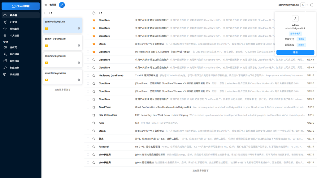 图片[5]_Email邮箱服务系统源码 支持邮件TG转发_梦三年Ym